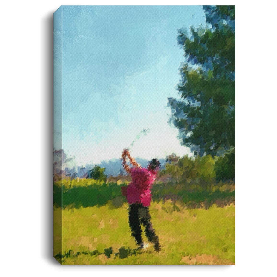 Custom Artwork by Art "Artichoke" Alvarez - Digital Oil Painting - Mountain Meadows Golf Course 2020.