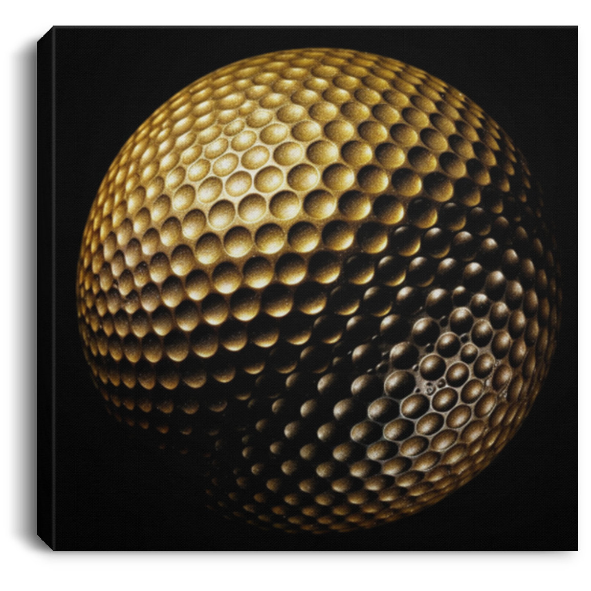 Golf Ball #3. Custom Artwork by Art "Artichoke" Alvarez. Square Canvass