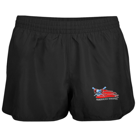 OPG Custom Design #12. American Golfer. Female Edition. Ladies' Wayfarer Running Shorts