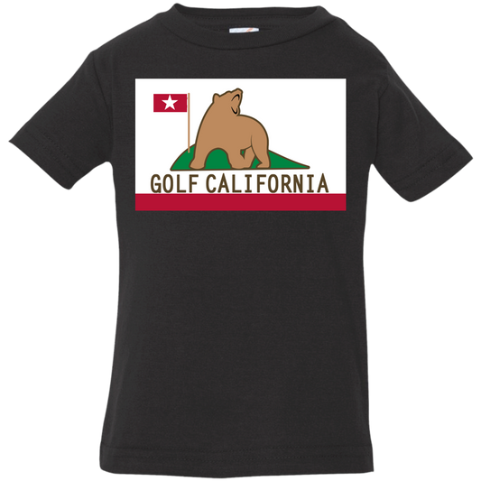 OPG Custom Design #14. Golf California. California State Flag. Infant Jersey T-Shirt