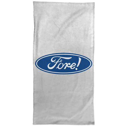 OPG Custom Design #6. Fore!. Ford Logo Parody. Golf.  Hand Towel - 15x30