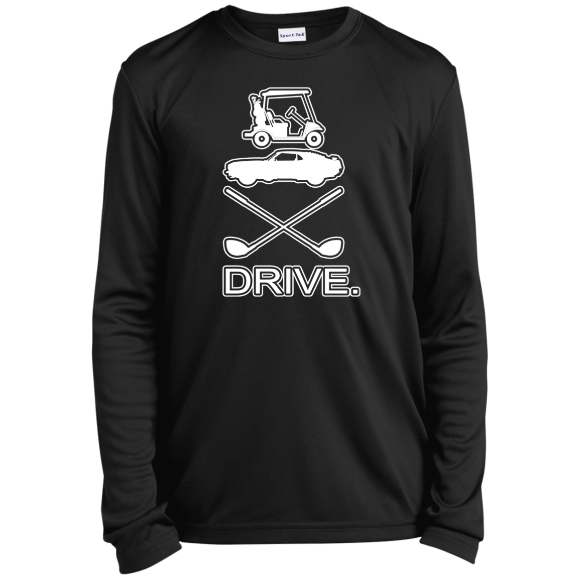 OPG Custom Design #8. Drive. Youth 100% Polyester Long Sleeve Tee