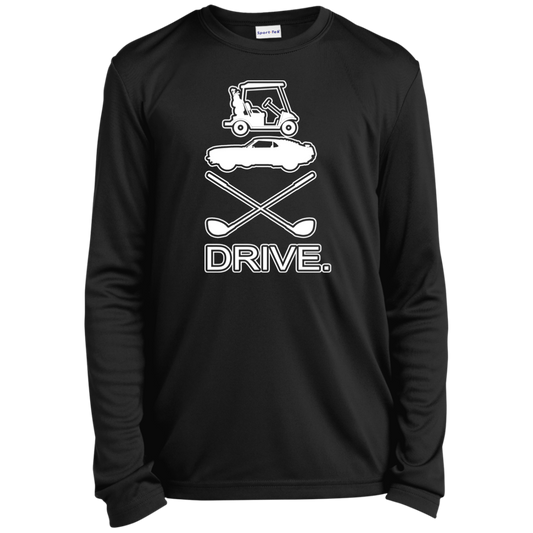 OPG Custom Design #8. Drive. Youth 100% Polyester Long Sleeve Tee