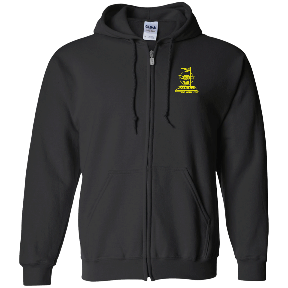 OPG Custom Design #21. May the course be with you. Parody / Fan Art. Zip Up Hooded Sweatshirt