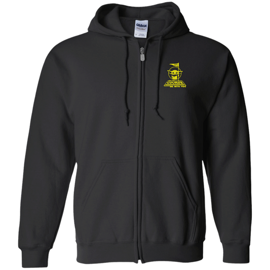 OPG Custom Design #21. May the course be with you. Parody / Fan Art. Zip Up Hooded Sweatshirt