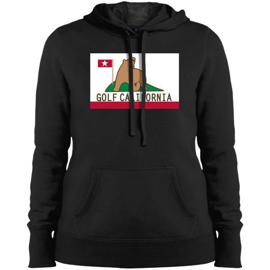 OPG Custom Design #14. Golf California. California State Flag. Ladies' Pullover Hooded Sweatshirt