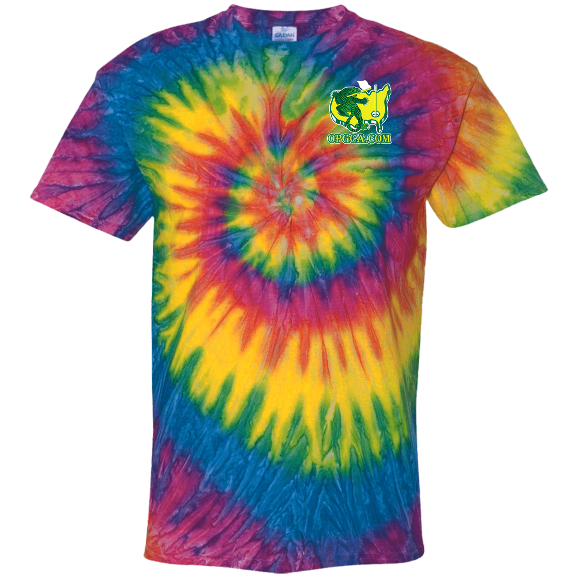 OPG Custom Design #26. Tiger Woods Fan Art. 2019 Master's Champion. 100% Cotton Tie Dye T-Shirt