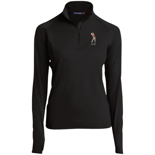 OPG Custom Design #9. Drive it. Chip it. One Putt Golf It. Golf So. Cal. Ladies' 1/2 Zip Performance Pullover