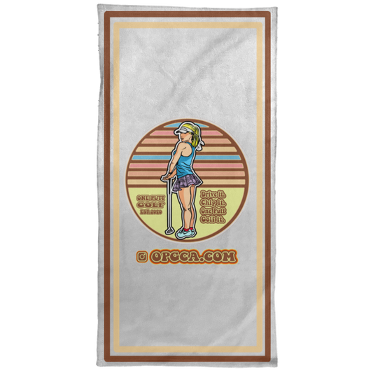 OPG Custom Design #28. Drive it. Chip it. One Putt golf it. Towel - 15x30