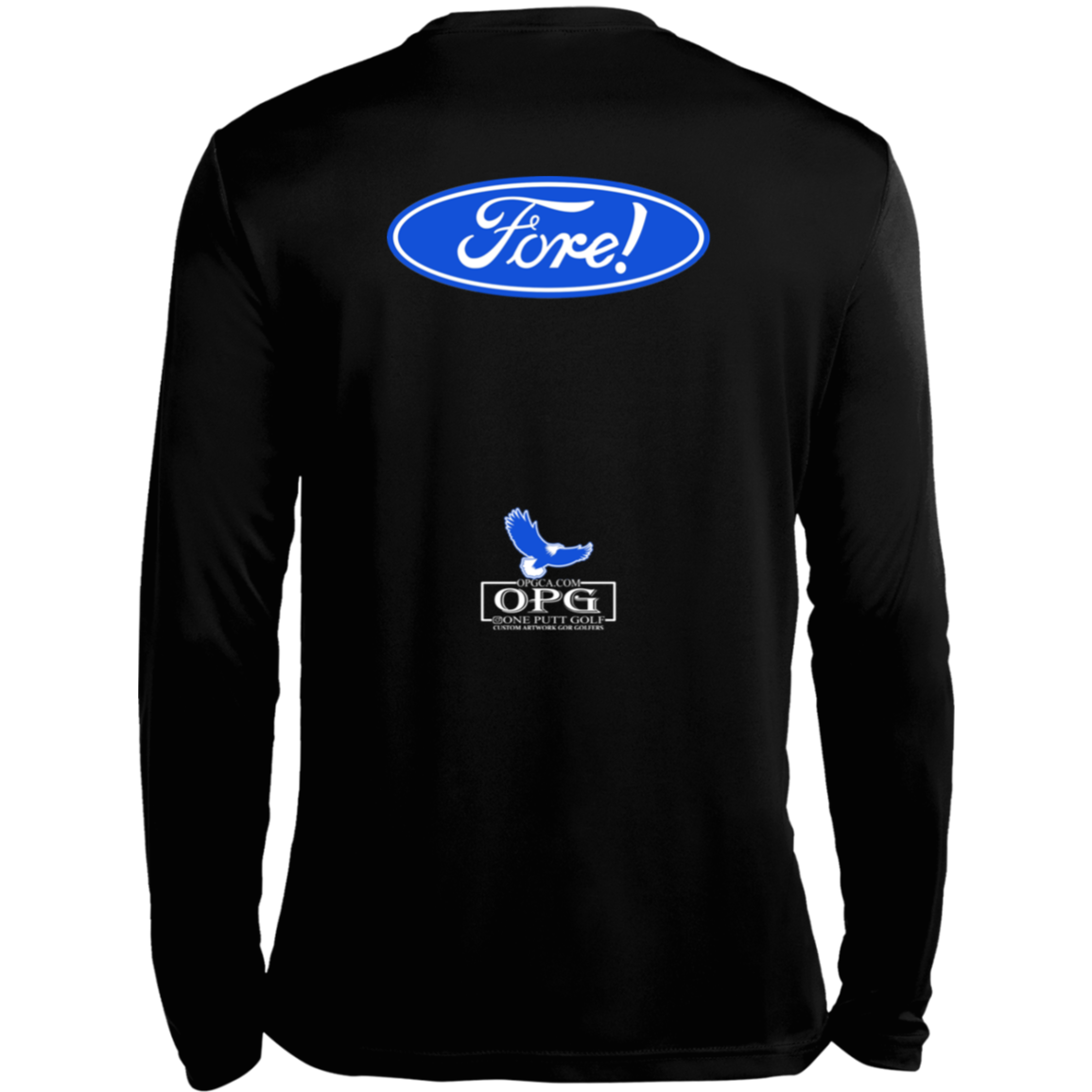 OPG Custom Design #11. Fore! Ford Parody. 100% Polyester Moisture-Wicking Tee