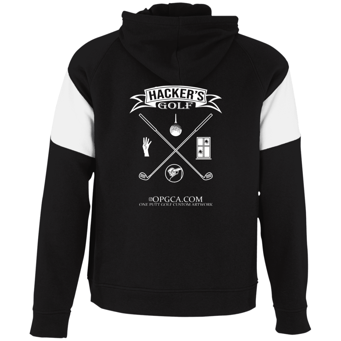 OPG Custom Design #20. 1st Annual Hackers Golf Tournament. Colorblock Fleece Hoodie