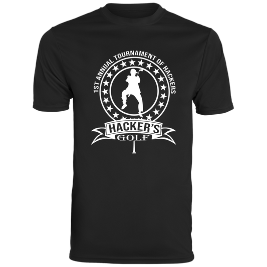 OPG Custom Design #20. 1st Annual Hackers Golf Tournament. Men's Moisture-Wicking Tee