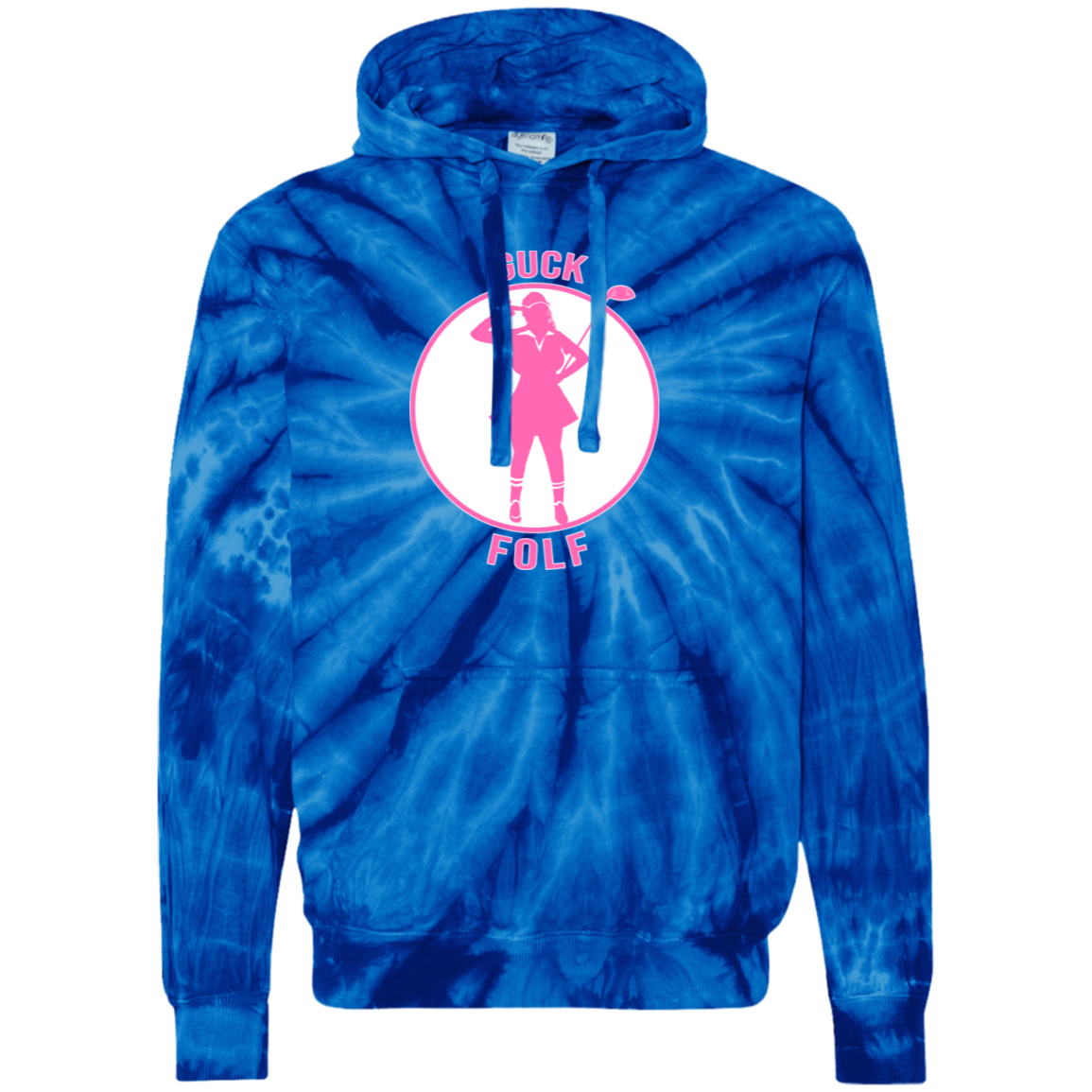 OPG Custom Design #19. GUCK FOLF. Female Edition. Tie-Dyed Pullover Hoodie