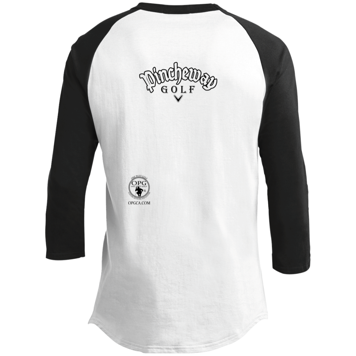 OPG Custom Artwork #27. Pincheway Golf. Youth 3/4 Raglan Sleeve Shirt