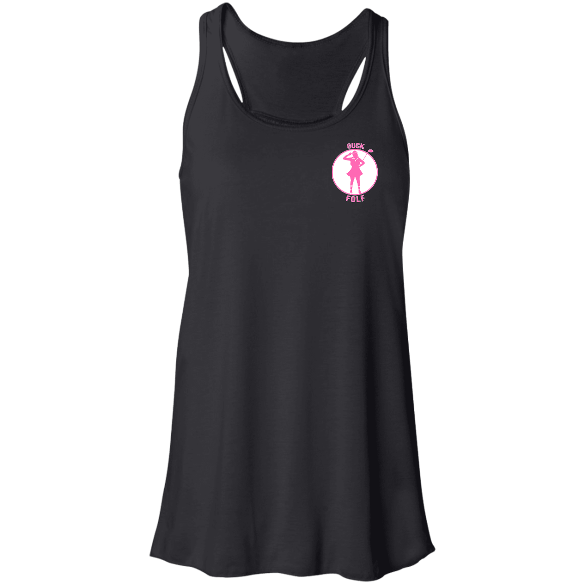 OPG Custom Design #19. GUCK FOLF. Female Edition. Flowy Racerback Tank