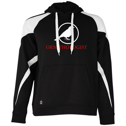 OPG Custom Design # 24. Ornithologist. A person who studies or is an expert on birds. Colorblock Fleece Hoodie