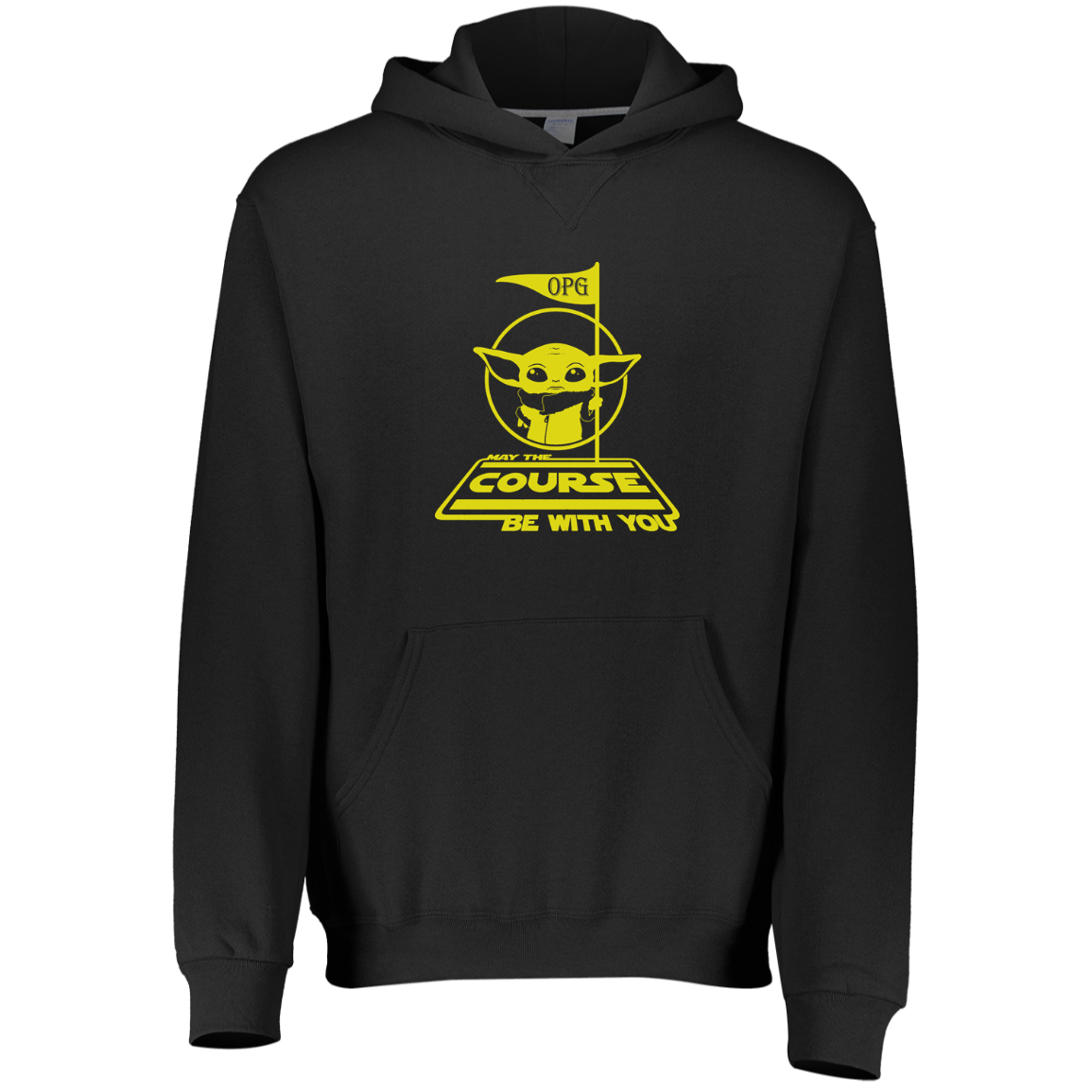 OPG Custom Design #21. May the course be with you. Parody / Fan Art. Youth Dri-Power Fleece Hoodie