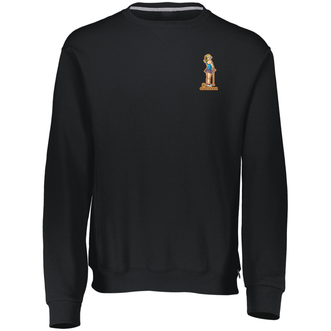 OPG Custom Design #28. Drive it. Chip it. One Putt golf it. Dri-Power Fleece Crewneck Sweatshirt