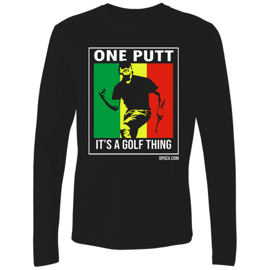 OPG Custom Design #22. One Putt / One Love Parody with Fan Art. Male Edition. Men's 100% Combed Ringspung Cotton