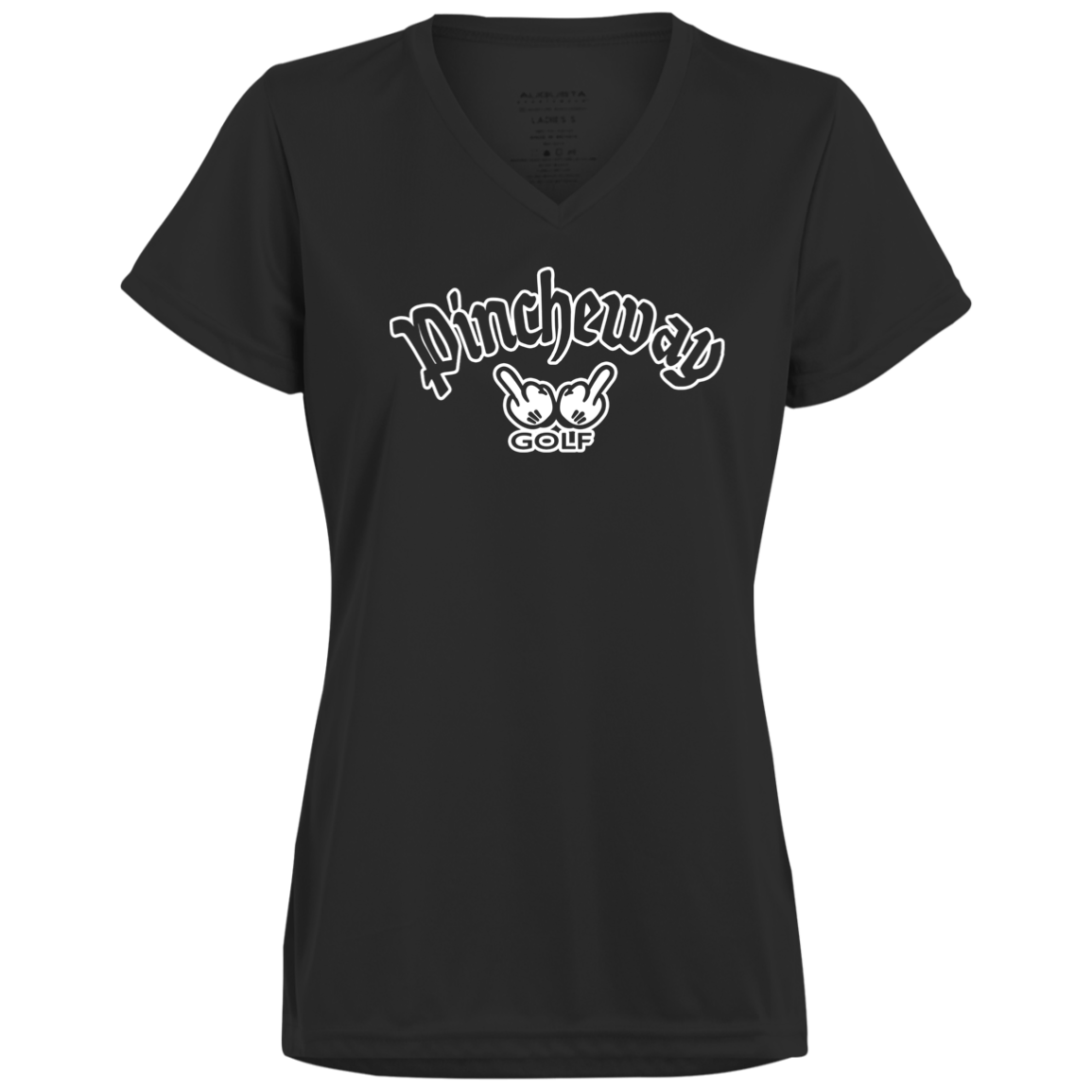 ZZZ#27 OPG Custom Design. Pincheway. Ladies’ Moisture-Wicking V-Neck Tee