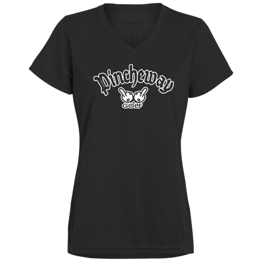 ZZZ#27 OPG Custom Design. Pincheway. Ladies’ Moisture-Wicking V-Neck Tee