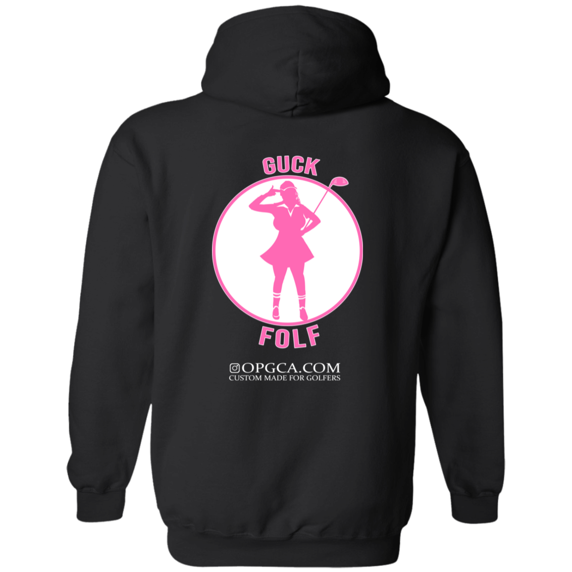 OPG Custom Design #19. GUCK FOLF. Female Edition. Zip Up Hooded Sweatshirt