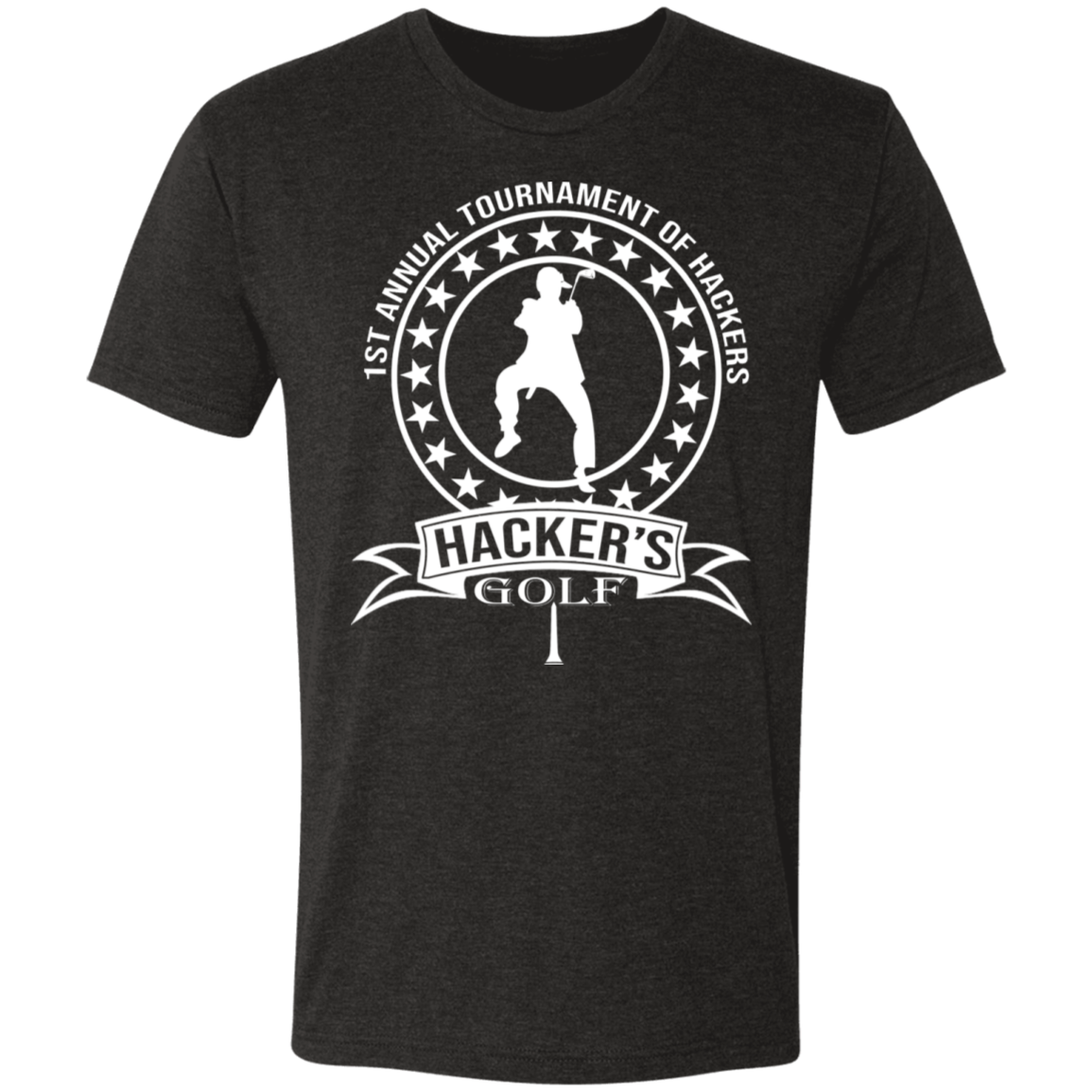 OPG Custom Design #20. 1st Annual Hackers Golf Tournament. Triblend T-Shirt