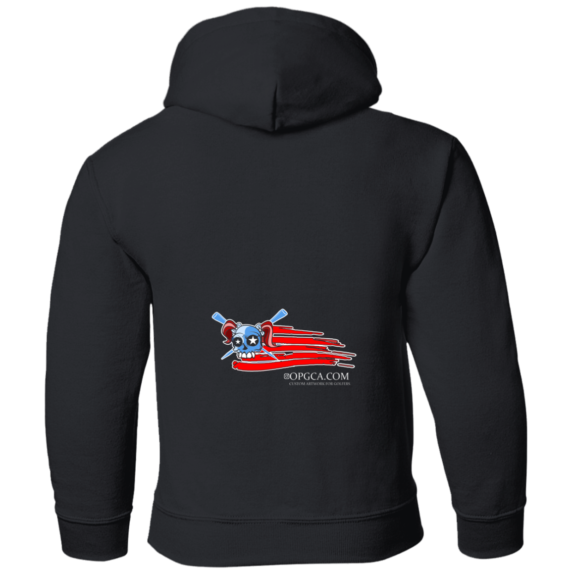 OPG Custom Design #12. American Golfer. Female Edition. Youth Girls Pullover Hoodie