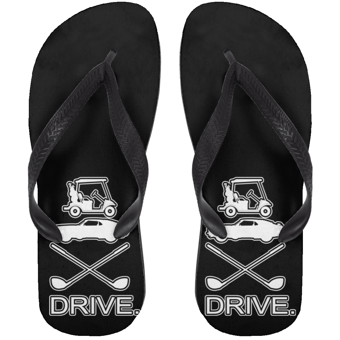 OPG Custom Design #8. Drive. Adult Flip Flops