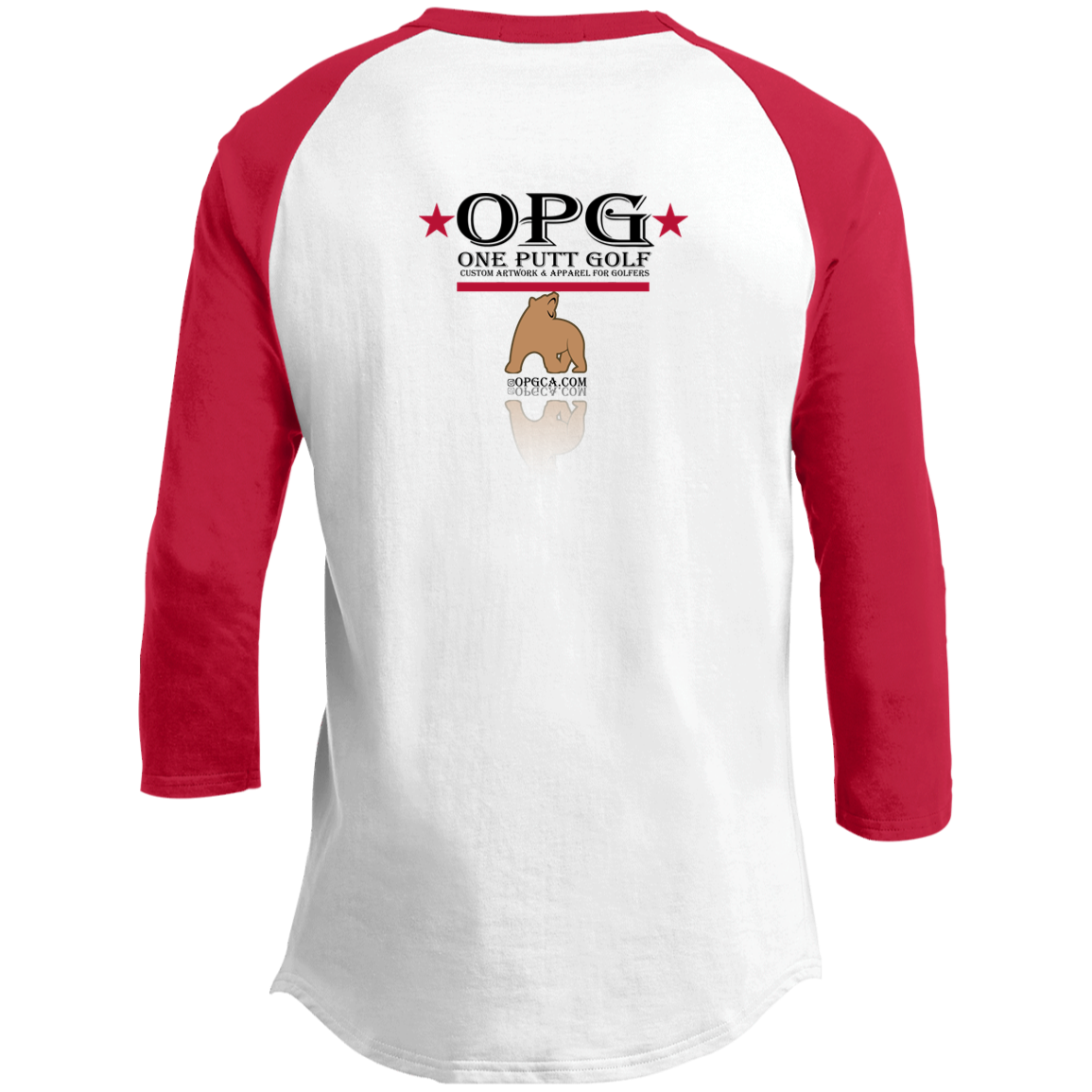 OPG Custom Design #14. Golf California. Youth 3/4 Raglan Sleeve Shirt