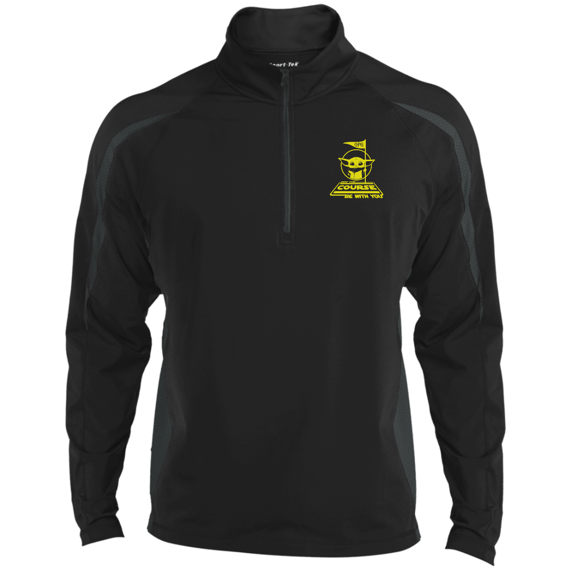 OPG Custom Design #21. May the course be with you. Parody / Fan Art. 1/2 Zip Sport Wicking Colorblock 1/2 Zip