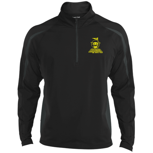 OPG Custom Design #21. May the course be with you. Parody / Fan Art. 1/2 Zip Sport Wicking Colorblock 1/2 Zip