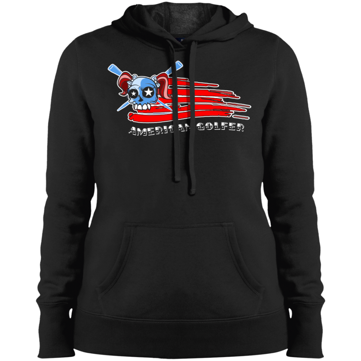 OPG Custom Design #12. American Golfer. Female Edition. Ladies' Hoodie