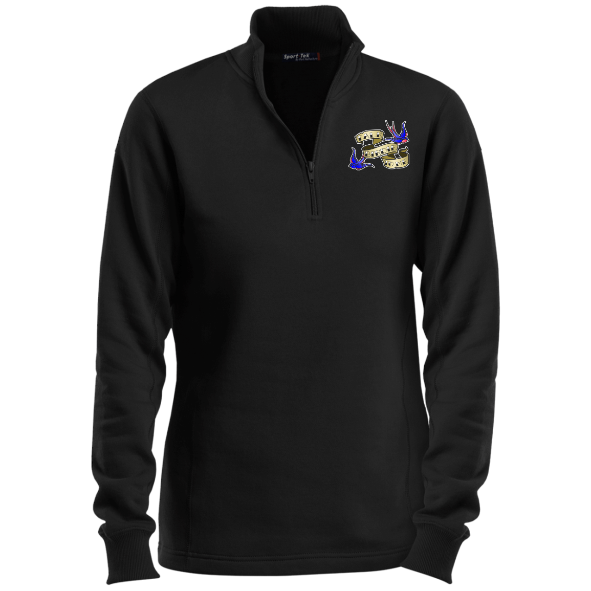 OPG Custom Design #25. Talk Birdie to Me. Ladies 1/4 Zip Sweatshirt