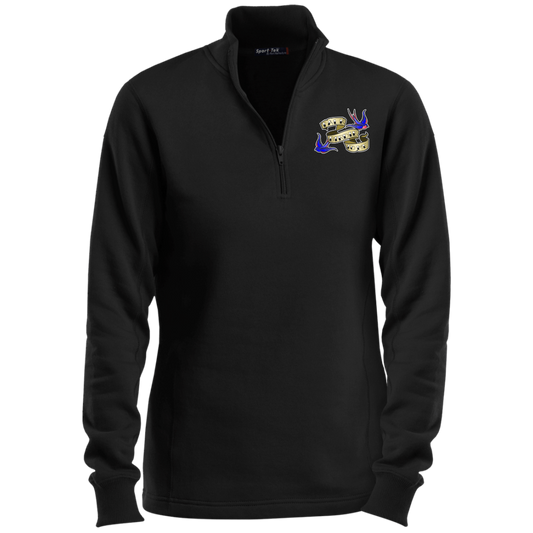 OPG Custom Design #25. Talk Birdie to Me. Ladies 1/4 Zip Sweatshirt