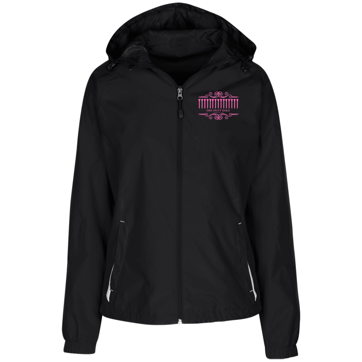 OPG Custom Design #5. Golf Tee-Shirt. Golf Humor. Ladies' Jersey-Lined Hooded Windbreaker