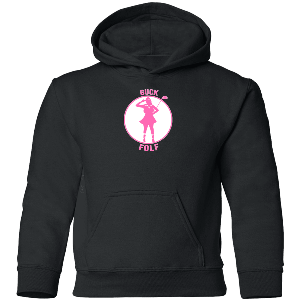 OPG Custom Design #19. GUCK FOLF. Female Edition. Youth Pullover Hoodie