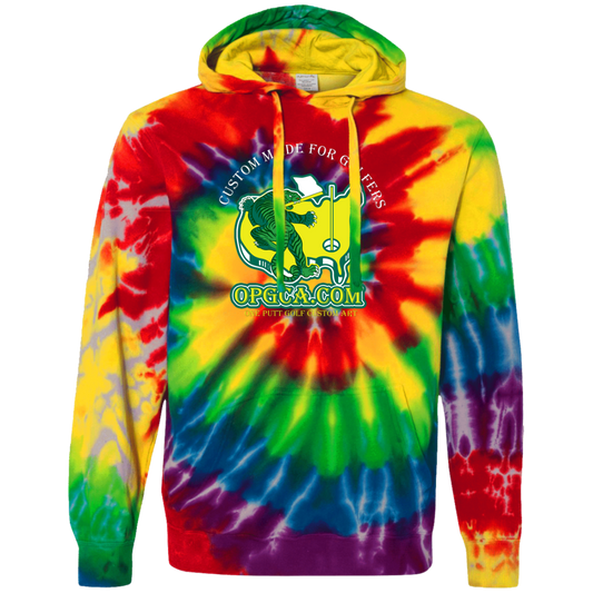 OPG Custom Design #26. Tiger Woods Fan Art. 2019 Master's Champion. Tie-Dyed Pullover Hoodie