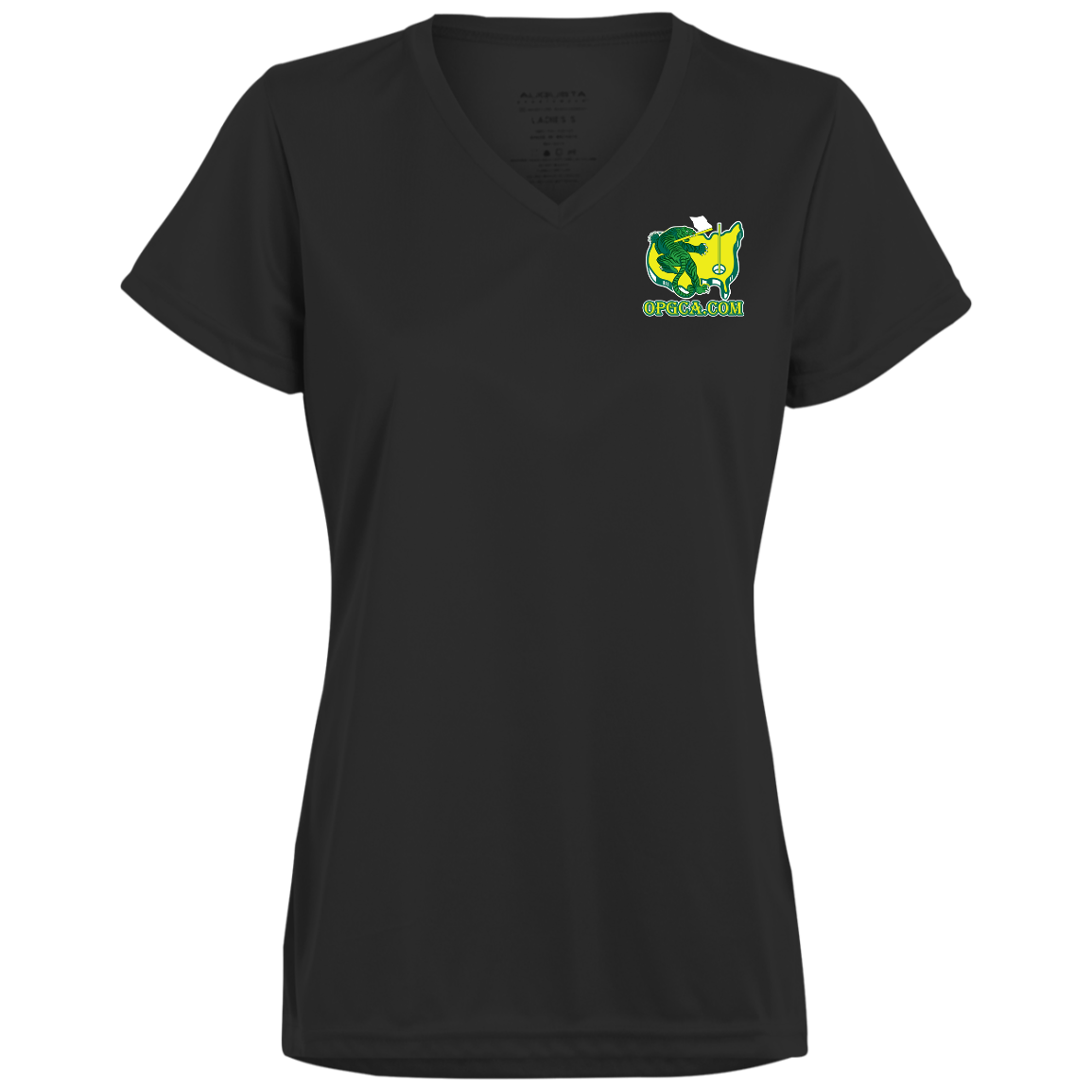 OPG Custom Design #26. Tiger Woods Fan Art. 2019 Master's Champion. Ladies’ 100% polyester V-Neck Tee