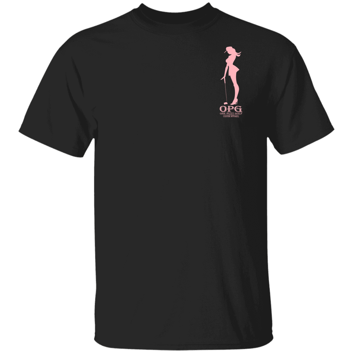 OPG Custom Design #10. Lady on Front / Flag Pole Dancer On Back. Youth 100% Cotton T-Shirt