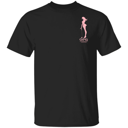 OPG Custom Design #10. Lady on Front / Flag Pole Dancer On Back. Youth 100% Cotton T-Shirt