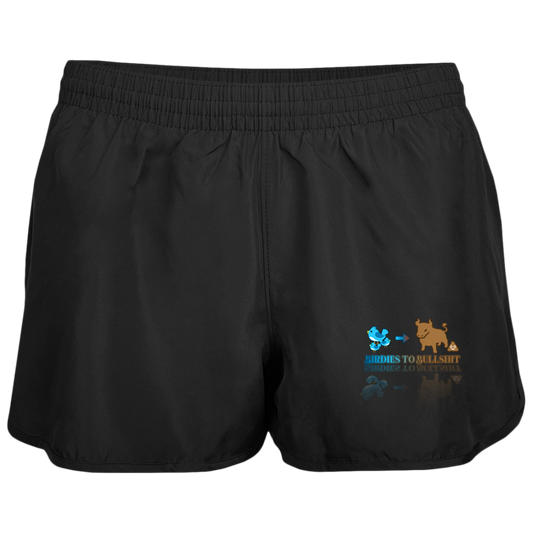 OPG Custom Design #2. Birdies to Bullshit. We Got A Saying Around Here. Ladies' Wayfarer Running Shorts