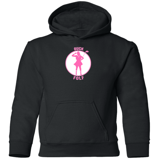 OPG Custom Design #19. GUCK FOLF. Female Edition. Youth Pullover Hoodie