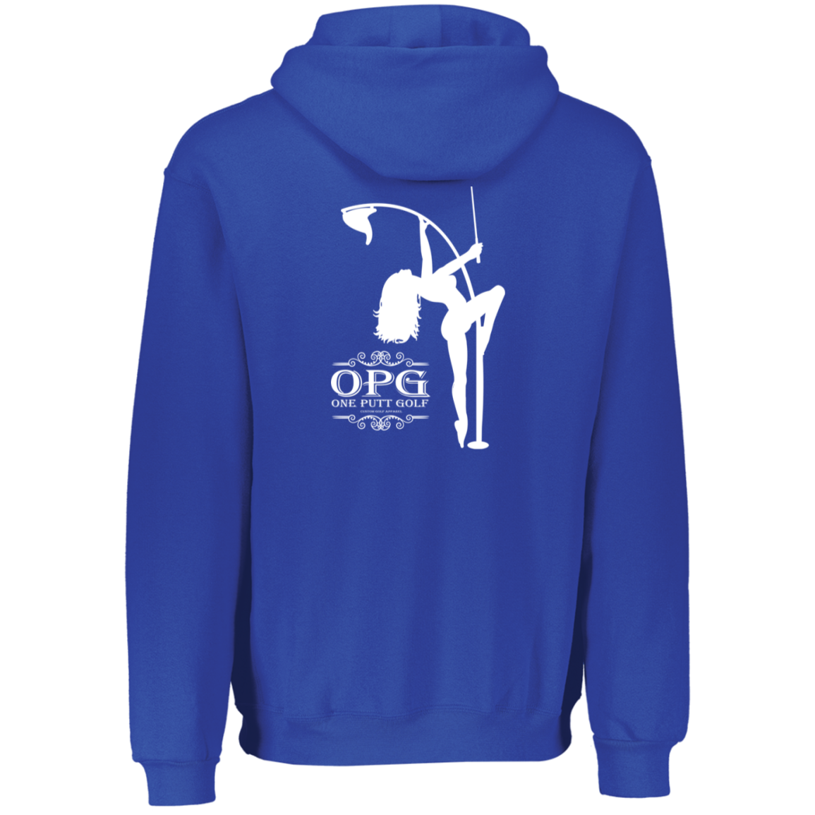 OPG Custom Design #10. Lady on Front / Flag Pole Dancer On Back. Youth Dri-Power Fleece Hoodie