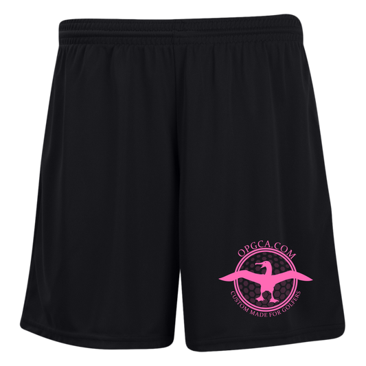 OPG Custom Artwork #1. Albatross. It's a golf thing. Ladies' Moisture-Wicking 7 inch Inseam Training Shorts