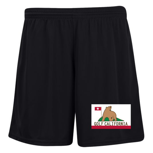 OPG Custom Design #14. Golf California. Ladies' Moisture-Wicking 7 inch Inseam Training Shorts