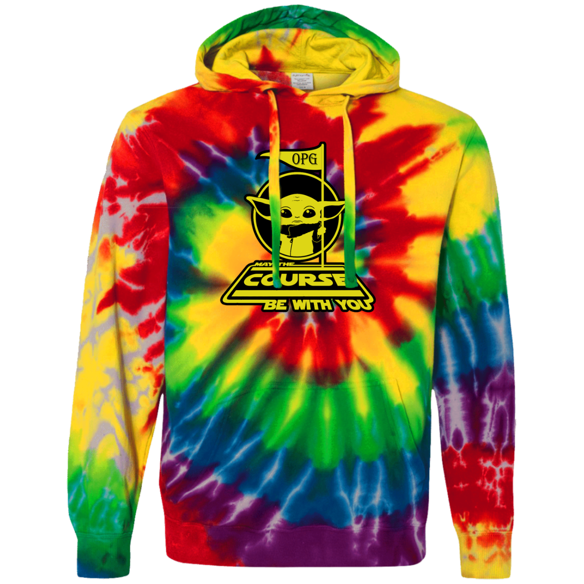 OPG Custom Design #21. May the course be with you. Parody / Fan Art. Tie-Dyed Pullover Hoodie