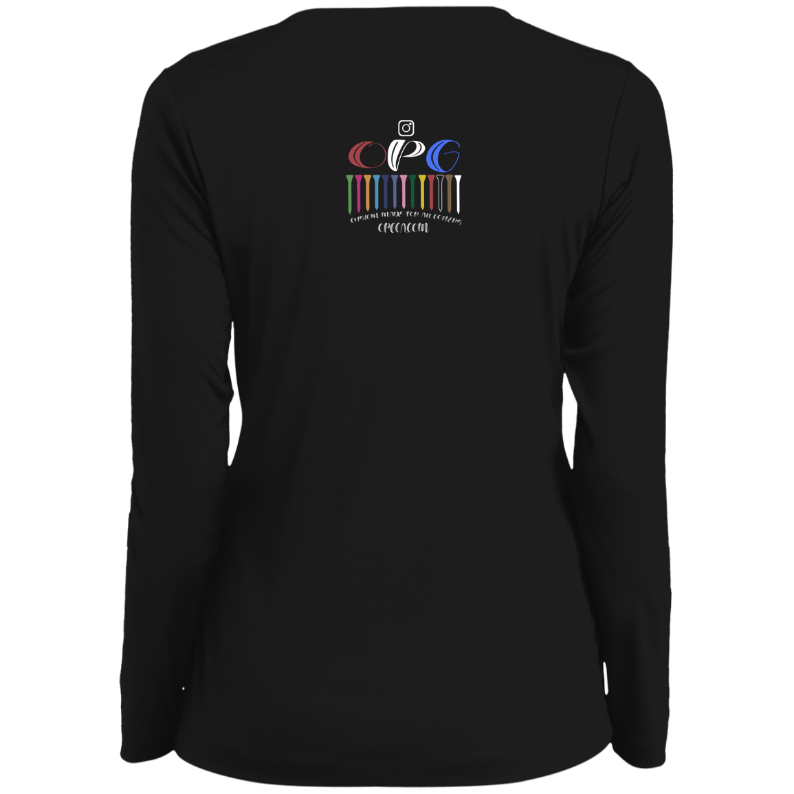 ZZZ#06 OPG Custom Design. DRIVER-SITEE & INCLUSION. Ladies' Moisture-Wicking Long Sleeve V-Neck Tee