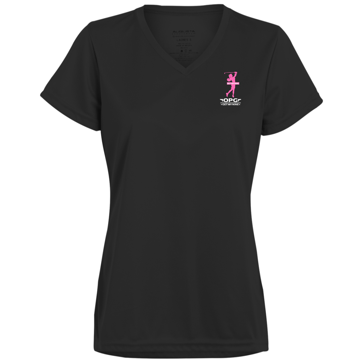 OPG Custom Design #16. Get My Nine. Female Version. Ladies’ 100% polyester V-Neck Tee