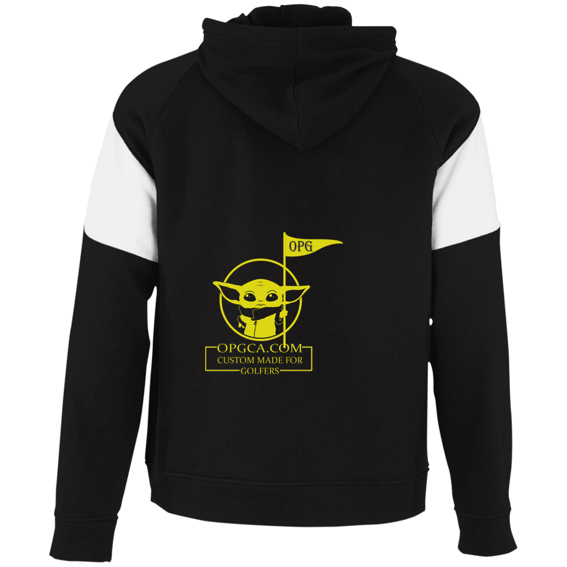 OPG Custom Design #21. May the course be with you. Parody / Fan Art. Youth Athletic Colorblock Fleece Hoodie